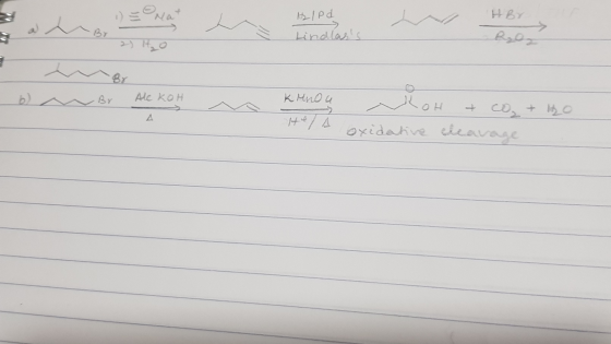 HIPd سر Lindlars KHno u RoH cotto Alc KOH Held oxidative cleavage À