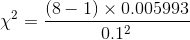 (8 - 1) < 0.005993 x² = ! 0.12