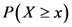 P(X2x)
