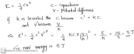 if E-cv? C- Capautance V - potential differen ence k is inserted the cbecome c akc and vbecome v so E cv? 1 KC XIV кcx ()