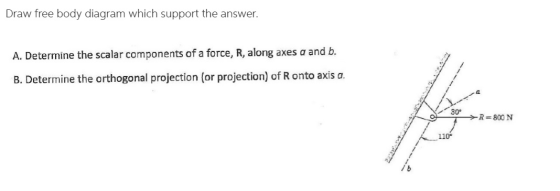 Draw free body diagram which support the answer.