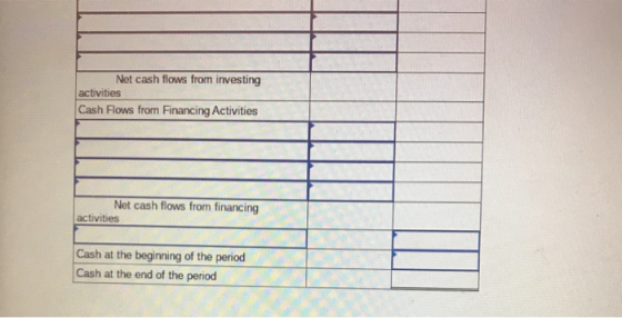 Net cash flows from investing activities Cash Flows from Financing Activities Net cash flows from financing activities Cash a