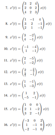 (3 2 4) 7. r(t) = 2 ) 2|r(0) 1 2 3 1 8. r(t) = 3 2 =1 7 1 -1|rt) 3 9. :(t) = -) (8) 10. : (t) = (1 =1)=(8) 11. : () = (1 -5