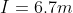 I=6.7 m