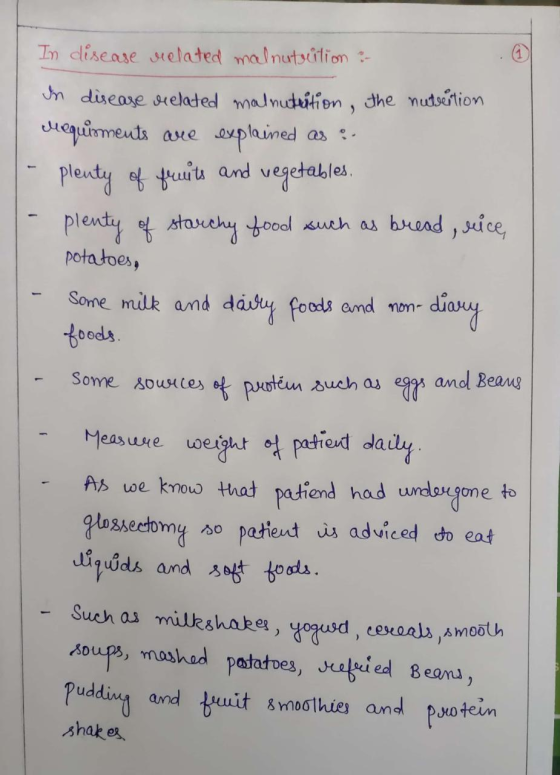 In disease related malnutrition - In disease related malnutrition, the nutsertion requirments are explained as : plenty of fr