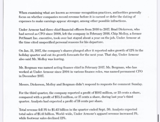 When examining what are known as revenue-recognition practices, authorities generally focus on whether companies record reven