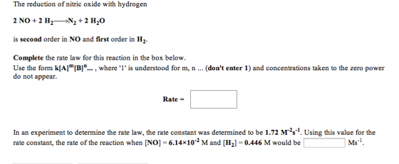 The reduction of nitric oxide with hydrogen 2 NO +