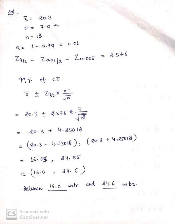llen X = 20.3 7.0 m n=18 0.01 1 -0.99 - 2.576 Zala 20.005 Il Z001/2 - 99.1 of cI X 1 Z9/2* sta 7 20.3 + 2.576 * 18 20 3 + 4.2