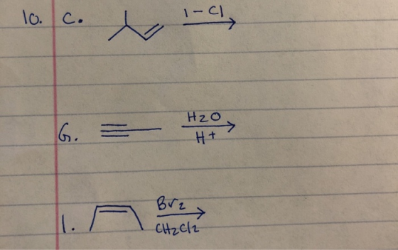 H2o H + -CH₂Cl2