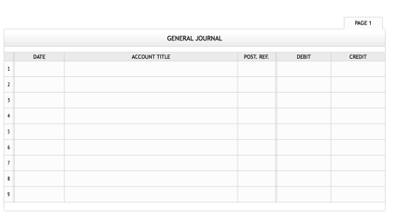 PAGE 1 GENERAL JOURNAL DATE ACCOUNT TITLE POST. REF. DEBIT CREDIT