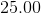 25.00