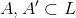 A,A'\subset L