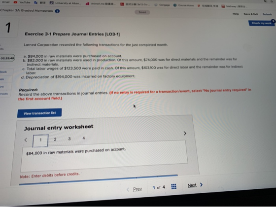 A Anime Gmail Youtube University Alban. Chapter 3A Graded Homework O - Cro s s Help Save & Exh Submit Check my work Exercise