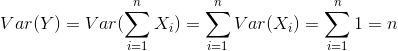 Var(Y) Var Xi)- Var(Xi) i=1 i=1 i=1
