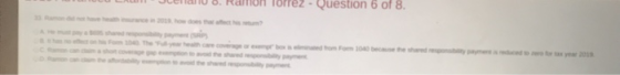 CU LA JCe .. Rainon lorez - Question 6 of 8.