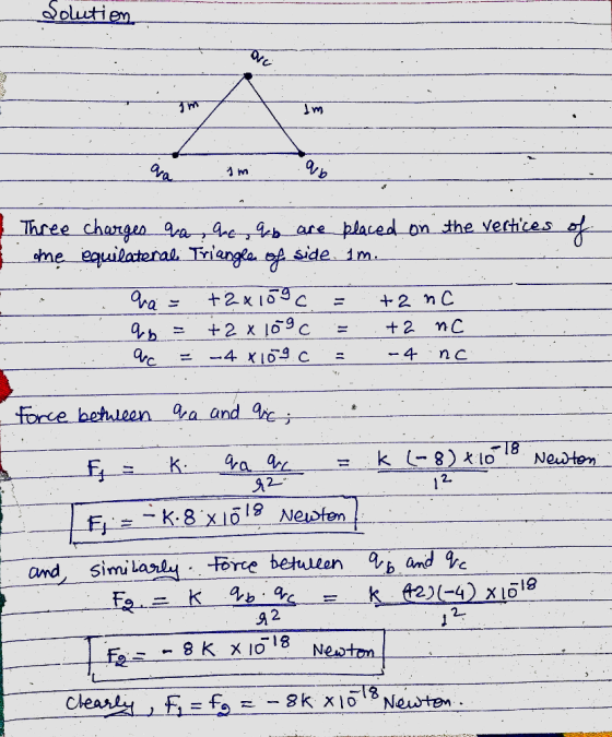 a an a. 2. l 9 force betuleen % and % b ane amd, simil 18 9 2.