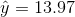 y = 13.97