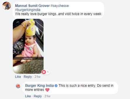 Mannat Sumit Grover #saychesse #burgerkingindia We really love burger kings..and visit twice in every week Like Reply 21w Burger King India O This is such a nice entry. Do send in more entries Like Reply-21w