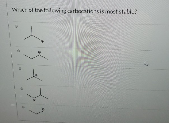 Which of the following carbocations is most stable?