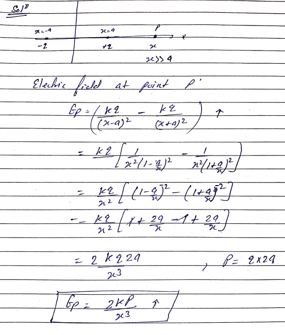 لارع n =-۹ 2 = 4 -2 12 2 22) 4 Elechic field at point p Ge k 2 k2 (2-4) 2 2 رد 22/7-22 فرورد- ترول وهه - - Et ہ 4 2 22 ht 24