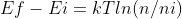 Ef- Ei= kT ln(n/ni)