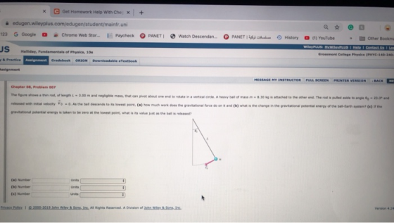 X C Get Homework Help With Che X + edugen.wileyplus.com/edugen/student/mainfr.uni 1230 Doogle Chrome Web Stor Paycheck PANETI