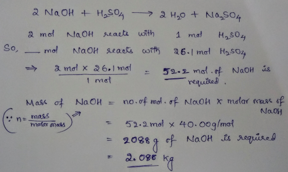 a NaOH + Hsso, _→ анго + No.SO4 So, ㅡㅡㅡ.mof Λ1a OH ajrf冇 36.1 mne-l HD,SQ2 se aou meauies Mass σ聿 Na OH no.orfand.咔NadH K mud