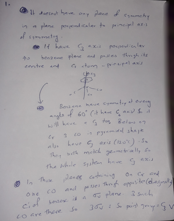 @ It does not have any plane of symmetry in a plane perpendicular to principal axis of syrometry It have a axis perpendicular