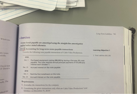 Long-Term Liabilities 785 Which sce > Exercises Acme bonds payable are amortiged using the straight-line amortigation wthod u