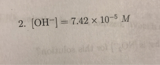 2. [OH-] = 7.42 x 10-5 M odlo a TO