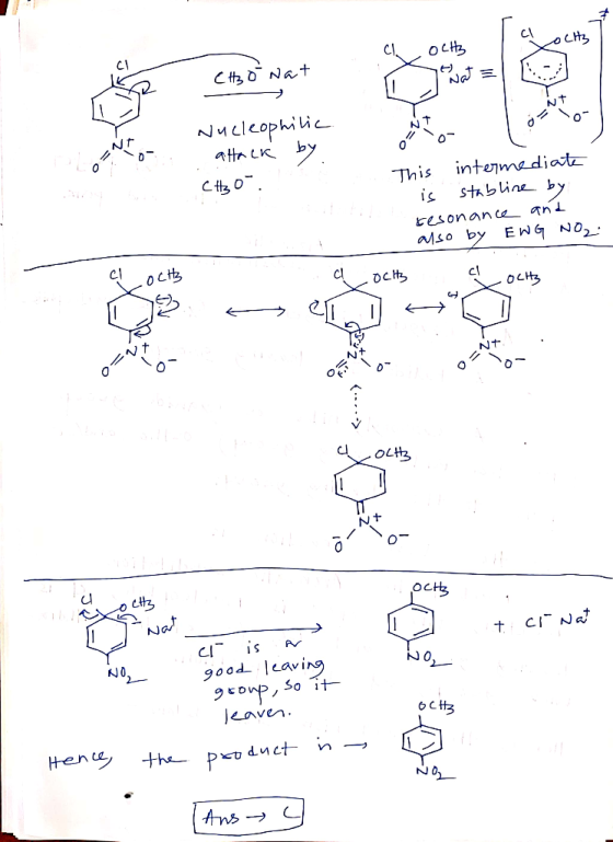 CI OCHS CI Octs | Caso wat 1 ] Wat = - - 0 NA Nucleophilic «tr ску. CABOT. This intermediate is stabline by and besonance als