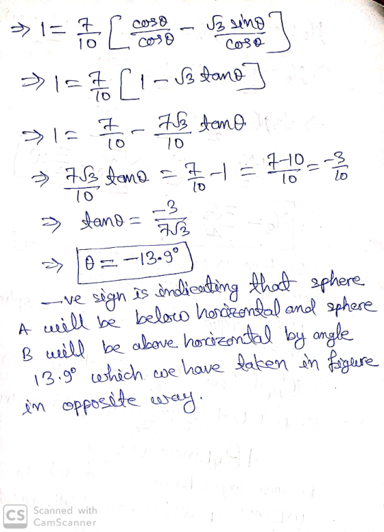cosa G >= ? Commen were >1=7 [- tana] 915 7o - The smo → 73 tema = 24 = 440-- > tamo = BO > 102-13.90) e ve sign as indicatin