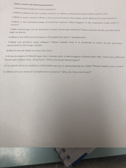 Please answer the following questions: 1-How tetanus produces spastic paralysis? 2-What produces the first cardiac sound or S