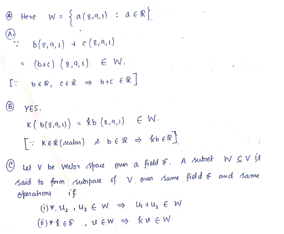 aER a (8,9,1) Here : A (g,a,1) b(s,a,1) (bc) (8,4, i) E W. ER] bЕR, cE iR b+ C YES kb (8,4,1) W ( b(8,a,)) KeR(Acalan A A sub
