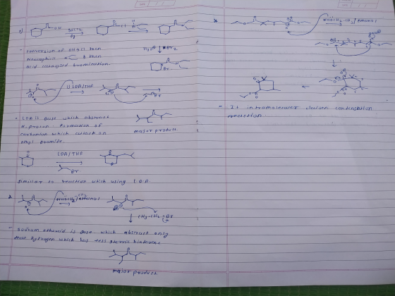 DATE -414 / Ethanol रात्र - gnuo H300 ABT 2 conversion of oty Ul then Neuerophilic N w E $ then & then I acid catalysed bromi