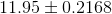 11.95\pm 0.2168