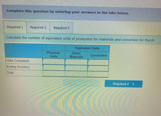 Complete this question by entering your answers in the tabs below. Required 1 Required 2 Required 3 Calculate the number of e