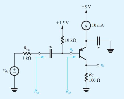 +5 V +1.5 V (10 mA 10 k Rsig ww 1 kn Rc 100 Rp