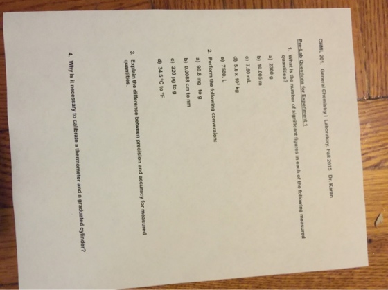 General Chemistry I Laboratory. Fall 2015 Dr. Kara