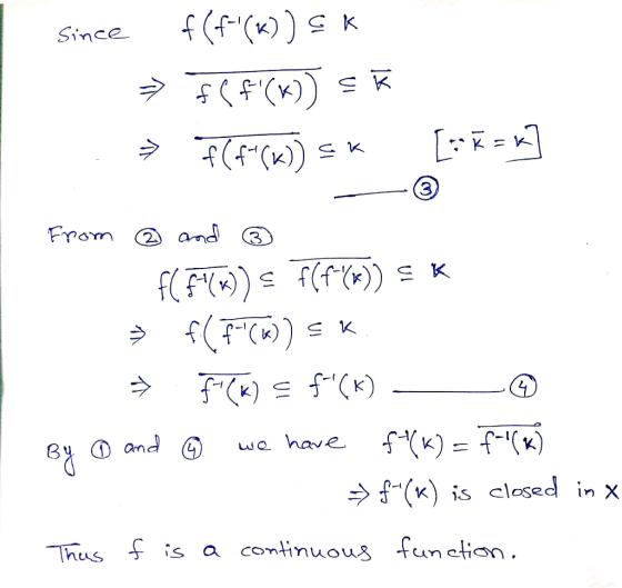 Since *5 (C*).+) → fcf(x)) sū f(f(k)) sk [*=*.:] (3) ск From @ and f(F(x)) = f(f(x)) = K = f(f=(W)) f(K) = f(K) f(K) =