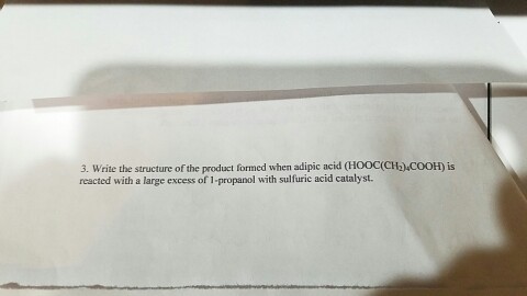 Write the structure of the product formed when adi