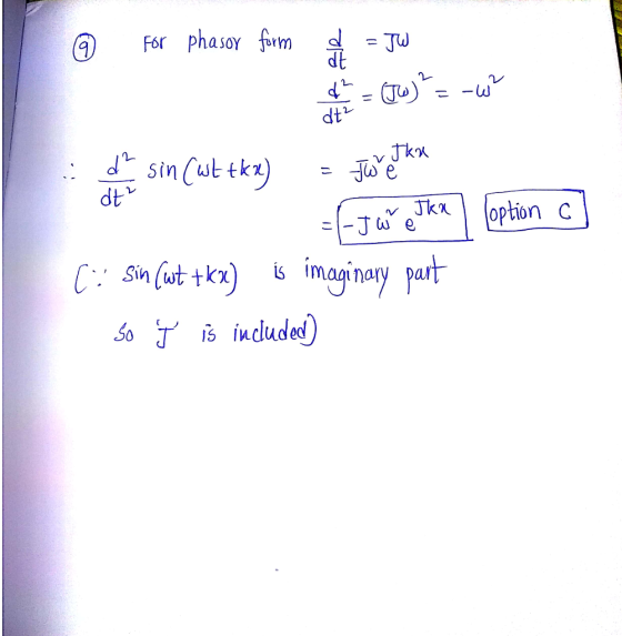 For phasoy form dt optión C Sin(İttk) is imaginary part so i3 included
