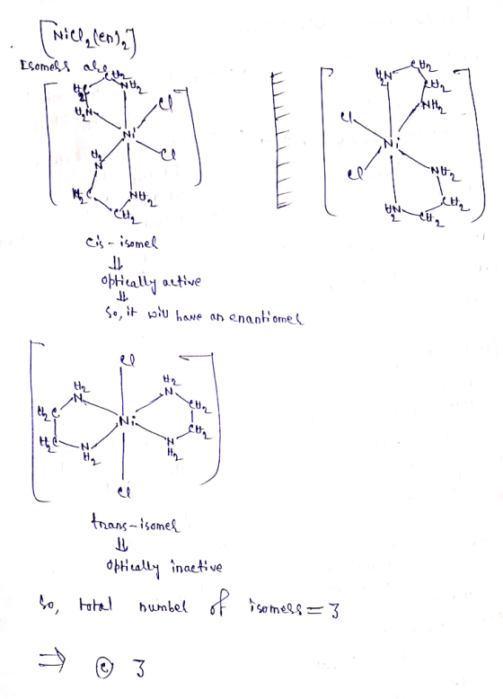 Hill, lenta] [somels BL 11) | | | | | | || Aq. _ ។ Cis-isomel 1, optically active So, it will have an enantiomel trans-isomek