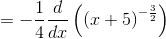 = 1 d 4 dr ((x+5)-1)