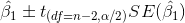 B1 tdf=n-2,0/2) SE(B1)