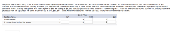 magine that you are holding 6,100 shares of stock, currently selling at $80 per share. You are ready to sell the shares but w