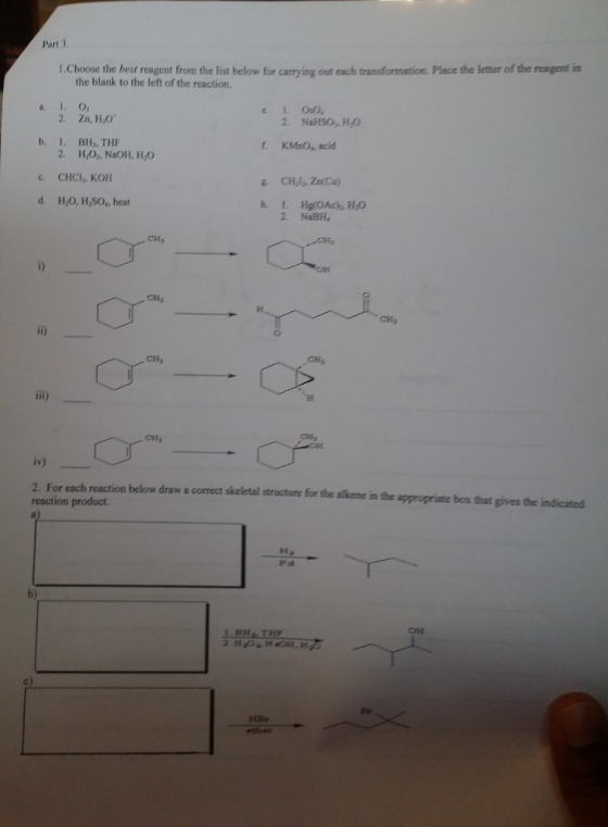 Choose the best reagent from the list below for ca