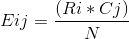 Eij = \frac{(Ri*Cj)}{N}