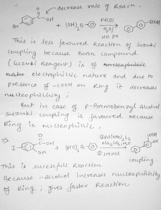 & r decrease sale of reach, Palo) -C001 Br HUL JM O CON (OH), BTO Moot This is less favoured Reaction of suzuki coupling beca
