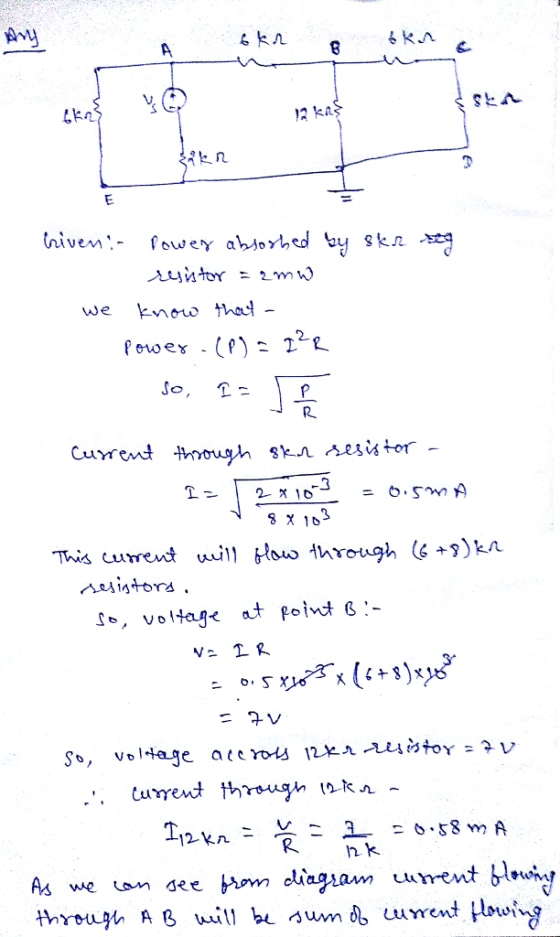 sと tka we know tha R. s x 103 S, voltage t polvt G :- R k thYough AB ual,礼づum儿Lu Yrent.bwǐn